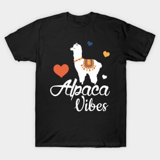 Alpaca Vibes Cute Animal Quote Design T-Shirt